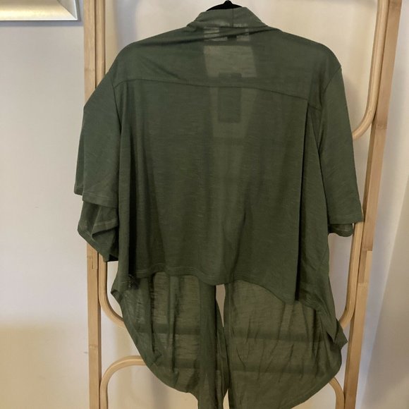 Shein Wrap Women Green Top Xmas Gift Summer Blouse Coverup Kids Mum Dad Gift Kid - Picture 5 of 5